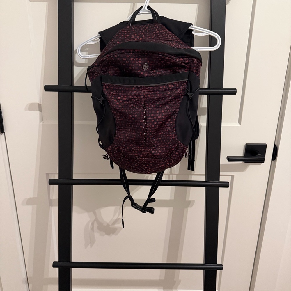 Lululemon Athletica Burgundy and Black Backpack